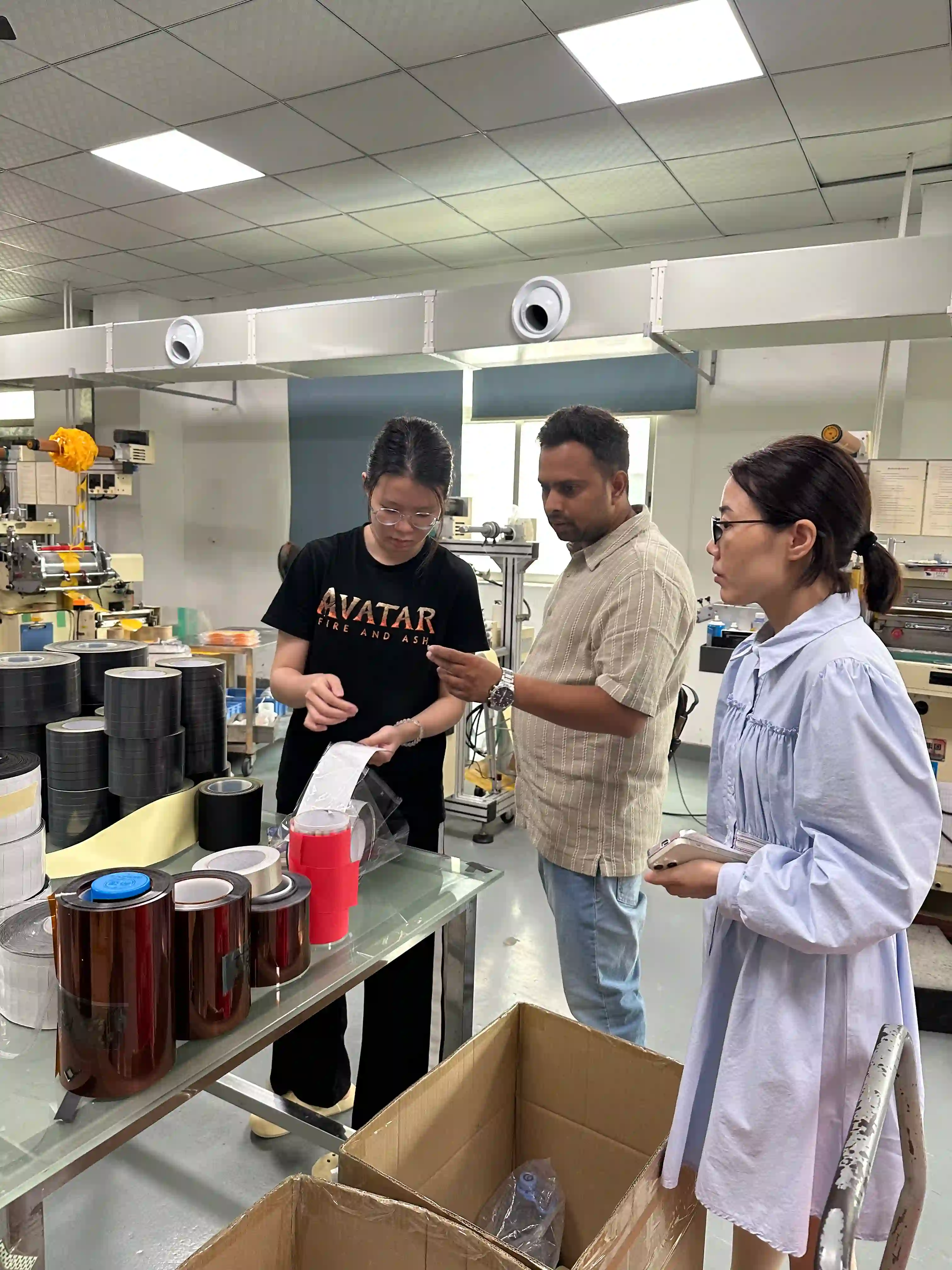Tape‑buying customers visit the factory of Jiaotaotao Tape Manufacturer